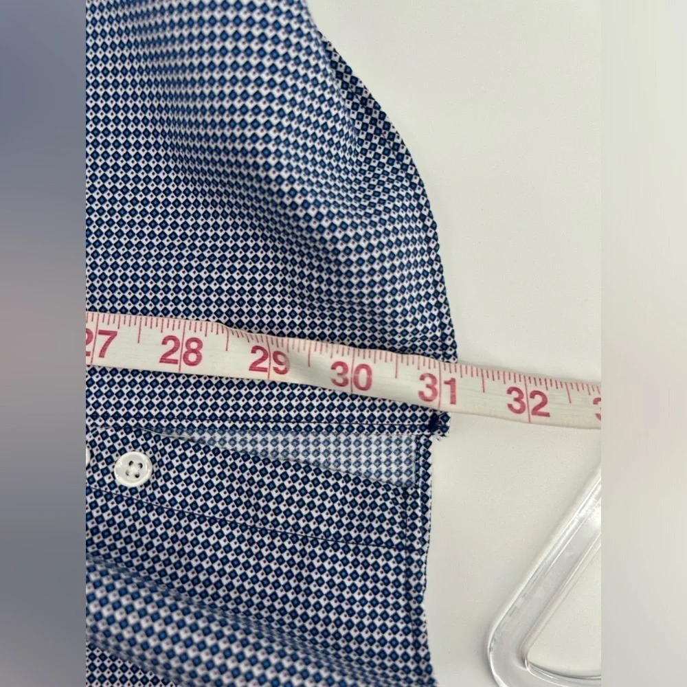 Society Of Threads Shirt Mens Size XL 17.5 Long Sleeve Button Up Contrast Collar